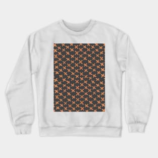 X stitches pattern - grey and orange Crewneck Sweatshirt